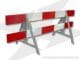 Afzetveiligheidshek 2,5 mtr ( Rood wit )