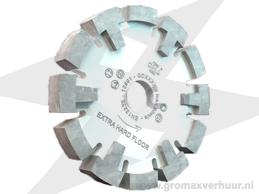 diamantblad-vloerverwarmingsfrees wit extra harde vloer
